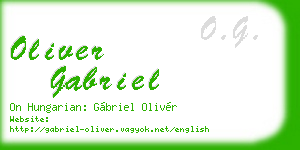 oliver gabriel business card