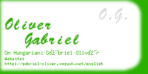 oliver gabriel business card